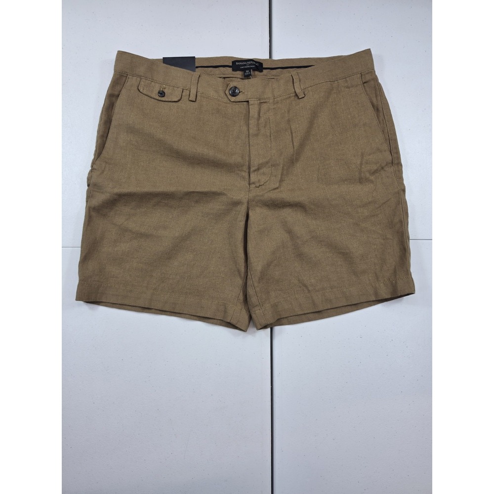 NWT Banana Republic Linen Blend Chino Shorts Mens Size 36 7" Inseam